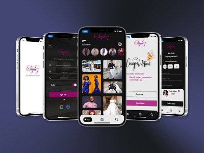 Stylez app UI design