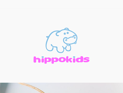 Hippokids - children products branding children design icon illustration logo