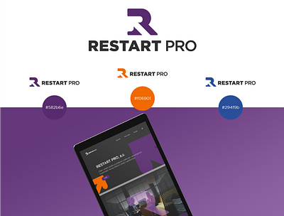 Restart pro branding design icon logo