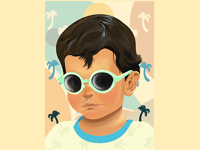 Cool kid print procreate digital painting