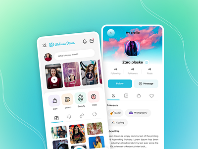 Beauty App- My Profile Mobile Ui Design beauty app beauty app home page beauty app profile beauty mobile app ui bottom navigation profile