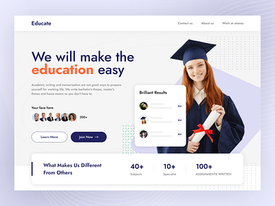 Education Website Design by Karamat Ali on Dribbble