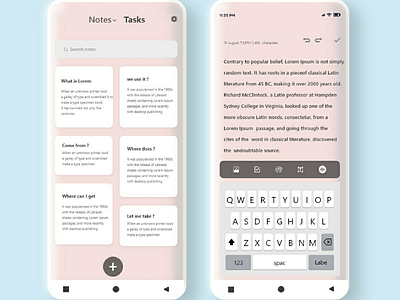 App design concept on notes ui ux design uiux post dribble
