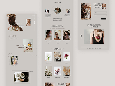 Photos & flowers Landing page | Лендинг Цветы & фото figma flowers gifts landing page photoshoot wedding лендинг подарки фото фотосессии цветы