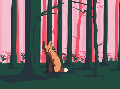 Fox animal illustration design editorial art editorial design editorial illustration flat illustration fox illustration illustration illustration art