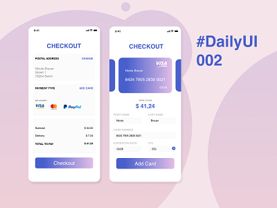 credit card checkout form for the #dailyUI challenge app checkout page creditcard dailyui dailyuichallenge mobile payment sketch ui ux