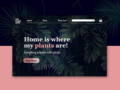 DailyUI Challenge: Landing Page / 003 dailyui 003 dailyuichallenge design landingpage plants plantshop sketch ui uiux uiux design website design