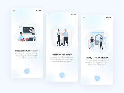 E learning app Onboarding screens app application e learning onboarding online learning online study ui welcome