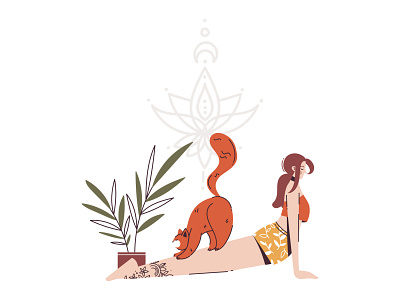 Yoga time art design flat illustration illustrator vector yoga