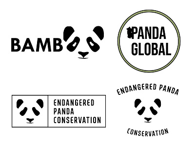 Panda Logo branding design illustrator logo logo design