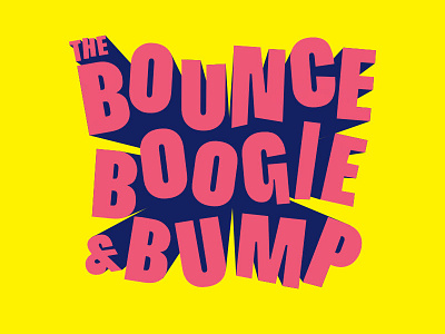 The Bounce, Boogie Bump affinity designer affinitydesigner blocky colourful font fun illustration minimalist minimalistic simple typography