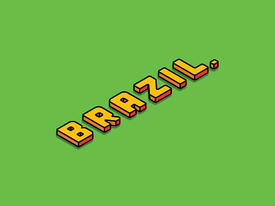 Brazil affinitydesigner big blocky brazil childish colourful fun minimalist minimalistic simple typography