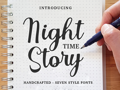 Night Time Story Free Font calligraphy font fonts freebies freefont graphic design handwritten lettering logo typedesign typeface typography wedding