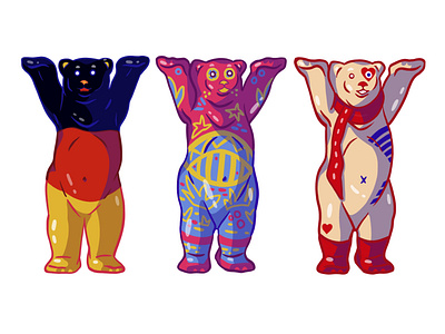 Berlin United Buddy Bears illustration