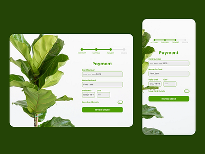 Daily UI 🌿Checkout accessibility bold checkout checkout page color contrast dailyui dailyuichallenge design graphicdesign green plants uidesign
