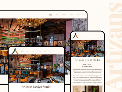 Artizans: Interior Design Studio Website