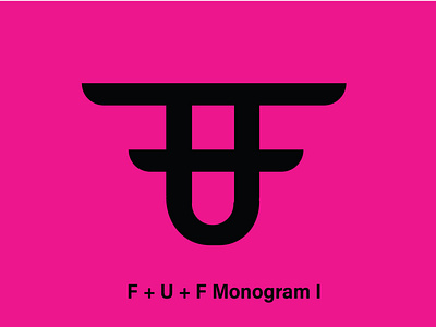 F + U + F Monogram I branding design icon illustration illustrator logo minimal