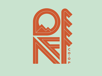 REI Co-op branding geometric lettering logo mountain nature outdoor rei retro tree typography weekly challenge weekly warm up