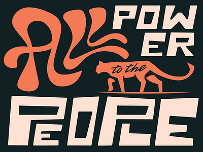 Emory Douglas black panthers emory douglas hand lettering lettering panther procreate script typography weekly warm up
