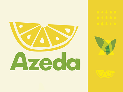 Azeda branding leaf lemon lemonade logo retro typography weekly warm up