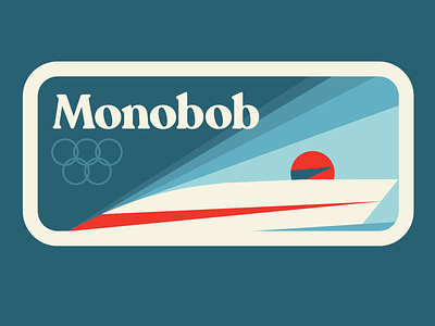 Monobob badge branding logo olympic recoleta retro sport typography weekly warm-up winter