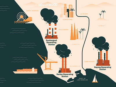 Los Angeles Gas Plants Infographic california infographic los angeles map sierra club