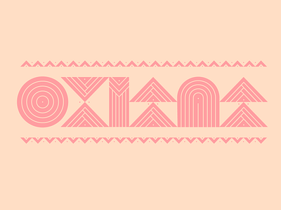 Oxiana geometric logo pattern typography weekly challenge weekly warm up