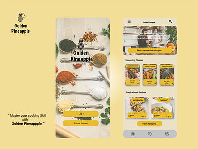 Cooking Studio Concept app logo ui