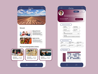 Octa app design illustration ui ux