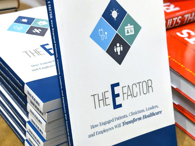 The E-Factor Book Design book book cover design engagement factor graphic design healthcare interior publishing