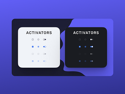 Activators Design checkbox clean clean design clean ui design radio button switcher ui