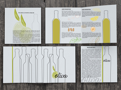 Oliva brochure branding design drawing graphicdesign green icon illustration minimal oliva olive oil typography vector