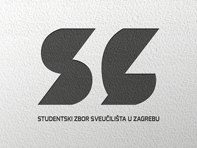 SZZG logo blackandgrey design graphicdesign illustration logo logodesign logomockup minimal mockup student project students typography university university logo vector