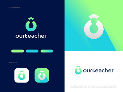 Education Logo Design for ourteacher (unused) app icon book logo brand identity branding branding design collage logo creative logo education logo flat logo gradient graphic designer graphicdesign icon design illustration logo logo designer logotype minimal logo modern logo school logo