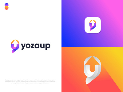 Modern Y letter logo design for yozaup abstract abstract art app icon brand identity branding branding design freelancer logo gradient graphic designer illustrator letter logo logo designer logo mark logodesign logotype modern modern logo y y logo y mark