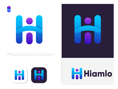 Branding logo design for Hiamlo agency best logo designer brand identity branding designer graphic designer h h letter h logo h mark hi logo i logo identity designer ih logo logo designer logo icon logo mark logotype minimal modern