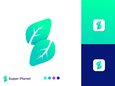 Super Planet logo design branding designer colorful logo eco logo flat logo gradient logo graphic designer icon designer identity designer letter logo logo logo designer logo mark modern logo planet logo plant logo s tree logo trees visual design