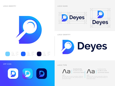 Branding Logo design for Deyes abstract agency app icon app logo brand and identity branding branding agency branding design d d logo identity letter logo lettering logo logo mark logodesign logodesigns logotype minimal modern logo searching logo