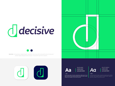 D letter logo design decisive agency branding app icon app logo brand and identity branding branding design business identity creative logo d logo d mark gradient letter logo lettering logo logo mark logodesigns logotype minimal modern design