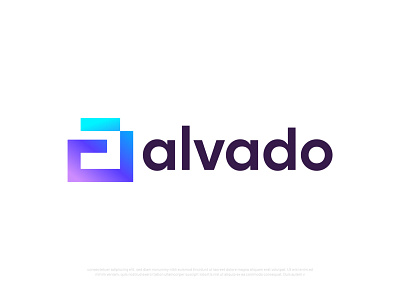 Simple modern A letter logo for alvado a letter logo app icon app icon logo brand and identity brand identity branding branding agency colorful logo flat design illustration letter logo lettermark logo logo logo design branding logo designer logo mark logodesign logotype modern