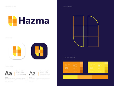 Modern colorful H letter logo Hazma brand brand design brand identity branding branding agency branding concept branding design design gradient gradient logo h letter logo icon illustration logo logo design logodesign logodesinger logos logotype typography