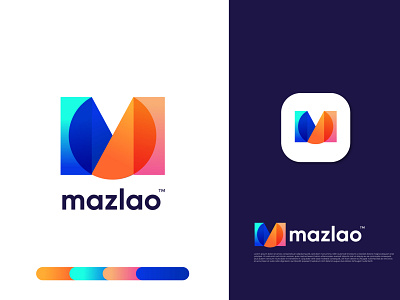 Modern Colorful M letter logo mazlao abstract app brand identity branding agency colorful logo creative logo flat logo identity designer illustration letter logo logo logo designer logotype m m letter m logo m mark minimal logo modern logo symbol