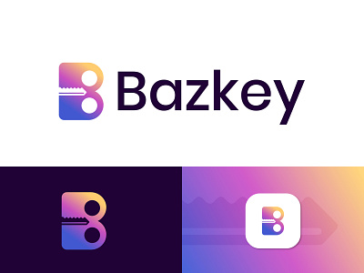 Branding Logo design for Bazkey b logo brand identity branding design illustration key logo letter logo logo logo designer logo mark logotype modern logo