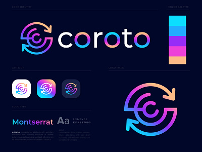 Coroto Logo Design for Dataconnectin App | C letter logo design analyze brand identity branding business c letter mark c logo connecting data data analysis design letter logo logo logo designer logo mark logotype modern network security software technology