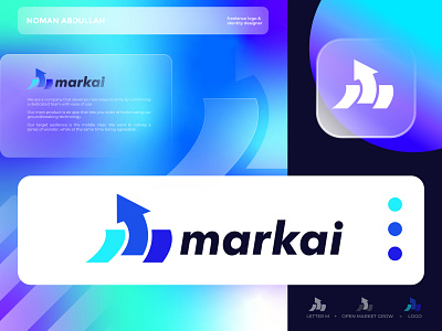 Branding Logo Design for Markai brand identity brand mark brand strategy branding design corporate design corporateidentity corporatelogo designers designlogo digital agency logo gradientlogo logobrand logodesign ideas logoideas logologo logonew m letter logo m logo marketing logo modern logo