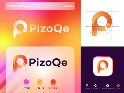 Modern P+Q letter combination logo design brand identity brand mark brand strategy branding design corporate design corporateidentity corporatelogo designers designlogo gradientlogo logo grid logobrand logodesign ideas logoideas logologo logonew modern logo p logo pq logo q letter logo