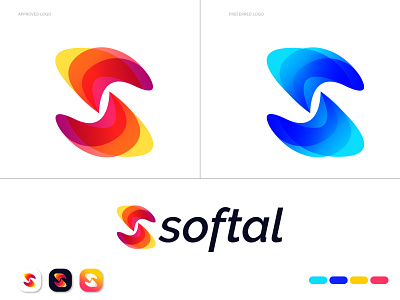 Branding logo design for Softal ios company agency logo animation app icon brand identity branding branding designer business logo colorful logo corporate identity design letter logo logo logo designer logo maker logotype modern logo s letter logo s logo mark software logo website logo