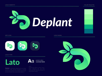 Deplant logo design branding branding designer colorful logo d eco logo flat logo gradient logo graphic designer icon designer identity designer letter logo logo logo designer logo mark modern logo planet logo plant logo tree logo trees visual design