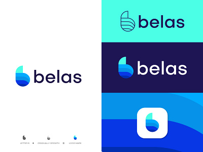 Modern brand identity design for Belas brand branding brandmark clean color design gradient identity letter logo logo design logo designer logo mark logodesign logos logotype mark monogram noman abdullah symbol