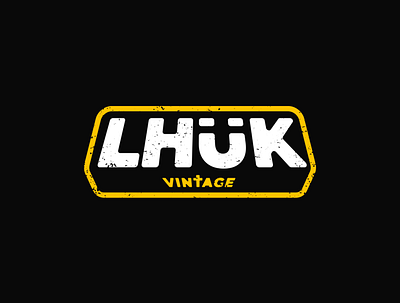 LHÜK Vintage branding design flat illustrator logo minimal typography vector